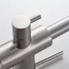 Смеситель для кухни Shevanik S128L с подключением фильтра питьевой воды, сатин