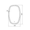COMFORTY. Зеркало Космея-50 светодиодная лента, сенсор 500*800