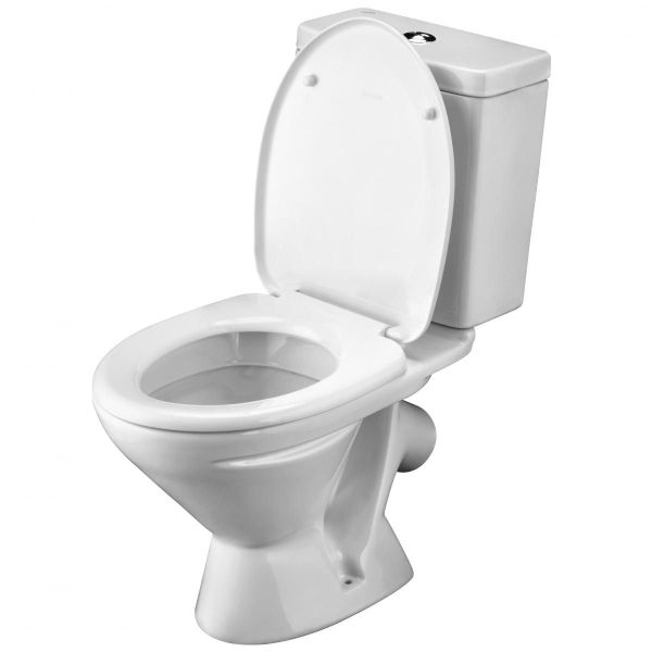 ЛИГА  Унитаз-компакт сидение полипропилен косой выпуск двухрежимная арматура 1WH302197 Santek