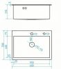 Мойка врезная AGATA GG6050-AR Оруженйный серый   60х50см. с круглым отверстием 3,0*1,0 глубина 220мм.  сифон, калайдер, дозатор.