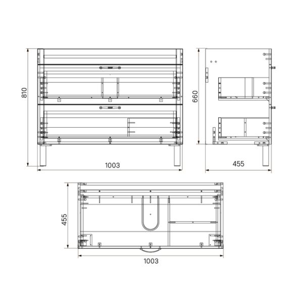 Тумба с умывальником, напольная, 100 см, белая, Oxford, IDDIS, OXF10W1i95K