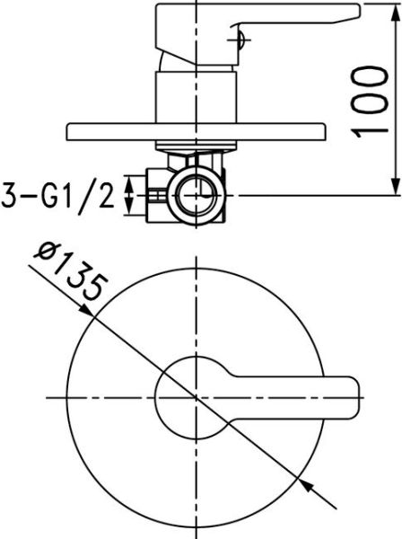 Смеситель Iddis Sena SENSB00i66 С ВНУТРЕННЕЙ ЧАСТЬЮ, для душа  IDDIS