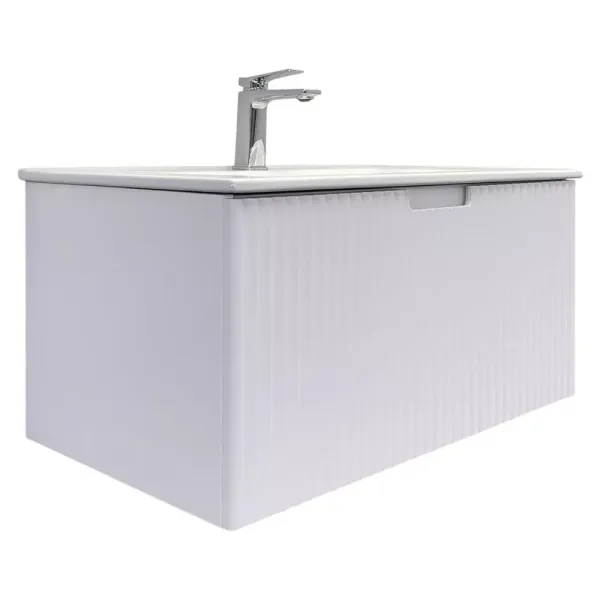 Тумба-умывальник Муром-80П белый матовый с рак. COMFORTY 80E