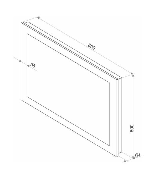 Зеркало Rimini LED 800х600 с подогревом, музыкальным блоком ЗЛП177