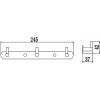 S-007213 Планка с крючками (3 крючка) Savol