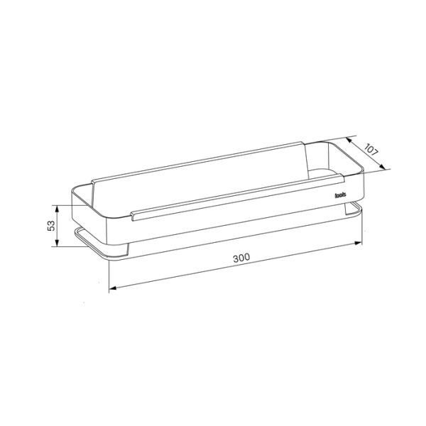 Optima Home  Полка,черная  SHE13SBi44