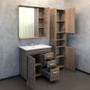 COMFORTY. Зеркало-шкаф Марио-75 дуб темный
