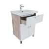 Тумба с умывальником, напольная, 60 см, белая/под дерево, New Sena, IDDIS, NSE60W2i95K Тумба с умывальником, напольная, 60 см, белая/под дерево, New Sena, IDDIS, NSE60W2i95K
