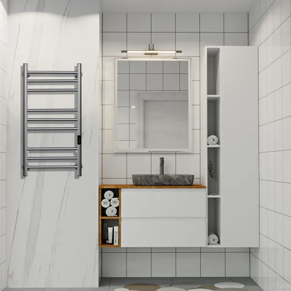Полотенцесушитель  Line Trinity electro 80/40 таймер, скрытый монтаж, универсальное подключение R/L LСLTE80-40GFMRt Graphite Metallic   INDIGO