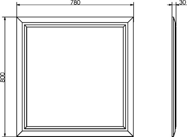 COMFORTY. Зеркало Империя-80 белый глянец