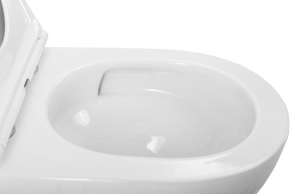 SFERA-TOR Чаша унитаза подвесного безободкового, смыв TORNADO BB046CH-TOR+Сиденье ,Soft close BB870SC BelBagno