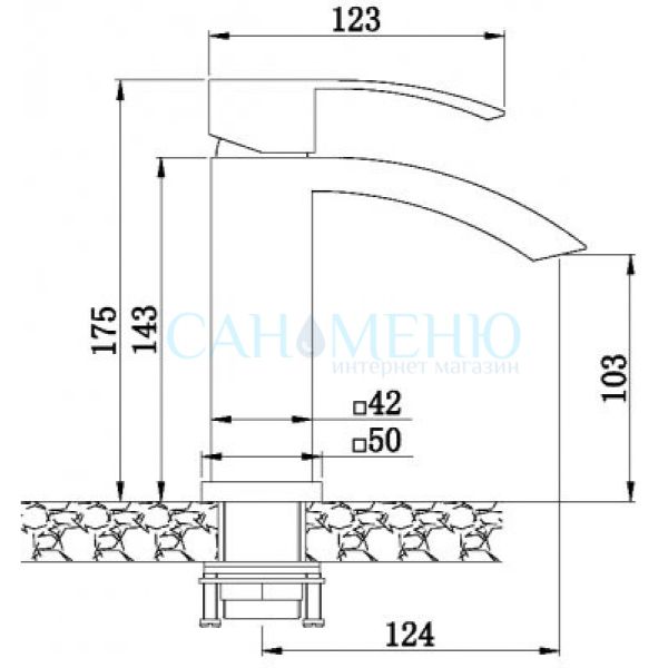 Kern 1065 Смеситель для раковины черный матовый