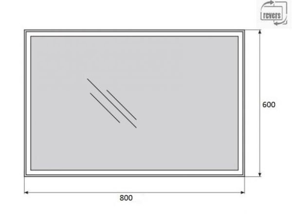 Зеркало SPC-GRT-600-800-LED-BTN BelBagno
