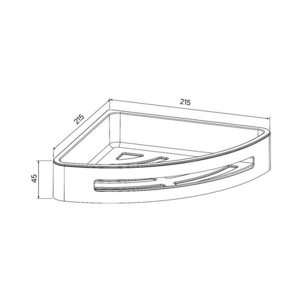 Optima Home  Полка,черная угловая SHE11SBi44