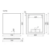 SANCOS SQUARE 800х700 Зеркало для ванной с подсветкой