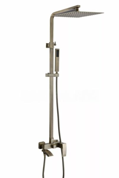 Kern 5057  Bronza Душевая система со смесителем и верхней лейкой из латуни      30*30 см. бронза