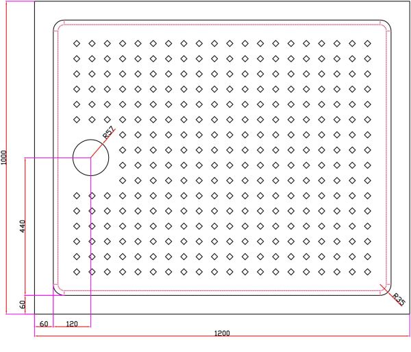 АКРИЛОВЫЙ ПОДДОН CEZARESTRAY-A-AH-120/100-15-W