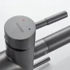 Смеситель для кухни Shevanik S468T с подключением фильтра питьевой воды, SUS304, оружейная сталь