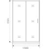 Душевая дверь в нишу Good Door Infinity WTW-130-G-CH