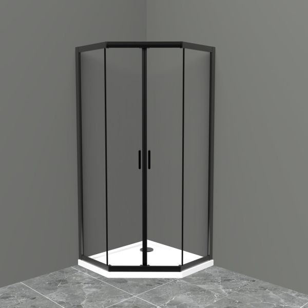 Душевой уголок UNO-195-P-2-90-C-NERO BelBagno