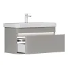 Тумба подвесная EQUIL Elegante 80.2Y tpELGNT80.1Y Амарок/Белый tpELGNT80.1Y (9595)-25.27 с раковиной Nice (9595-80)-25.27