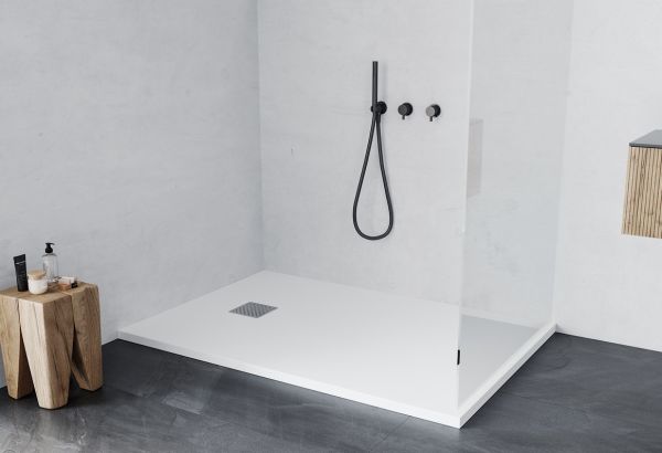 Taliente PTA-ST-120W Поддон из камня 120х80х3 белый матовый, Slate без борта