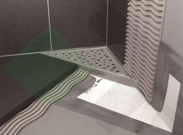 TIM Трап (гирозатвором) триугольн. из нежр. с гориз. вып. 20см*20см BAD412002