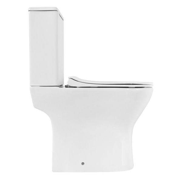 Унитаз-компакт BelBagno Lounge BB045CPR безободковый, P-Trap, с крышкой-сиденьем BB045/051SC