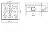 Трап душевой TIM BAD411502 решотка  квадрат 15х15 горизонтальный