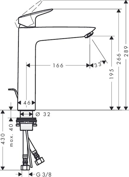 Смеситель Hansgrohe Logis 71090000 для раковины