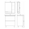COMFORTY. Тумба-умывальник Верона-75 дуб белый с раковиной COMFORTY 75Е