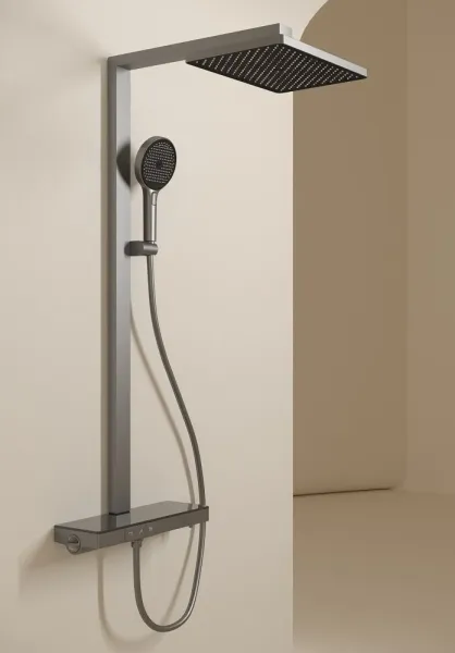Душевая система Sancos Vos SC6100GG, термостатическая, вороненая сталь