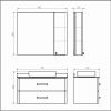 Амстердам-95 Тумба-умывальник белая с черной столешницей, с раковиной COMFORTY T-Y9378
