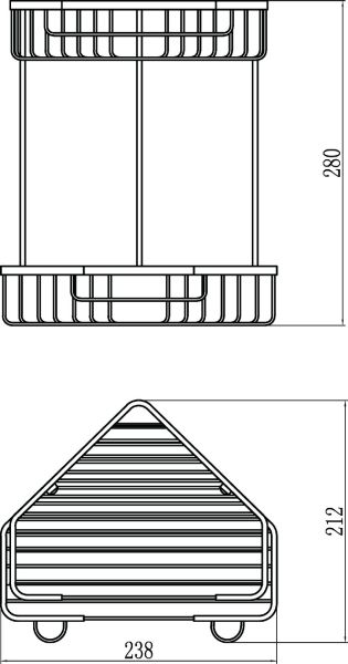 Savol S-002832-2 Полка решетка угловая двойная